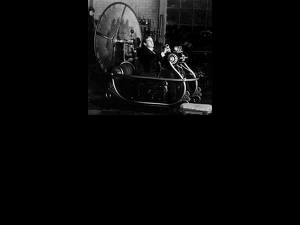 The machine from the b&w movie; The Time Machine