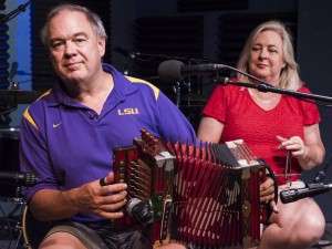 Bruce Daigrepont at WWOZ [Photo by Ryan Hodgson-Rigsbee]