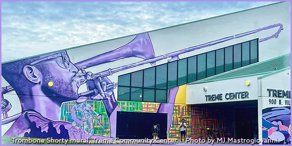 Trombone shorty mural Treme community center