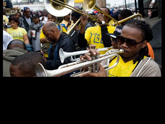 TBC Brass Band at the C.T.C. Steppers Second Line.