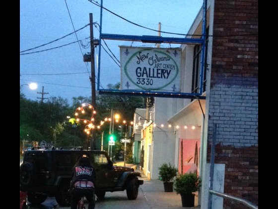 The New Orleans Art Center & Gallery sign on St. Claude