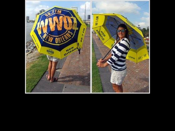 Available in the Swamp Shop: WWOZ umbrella