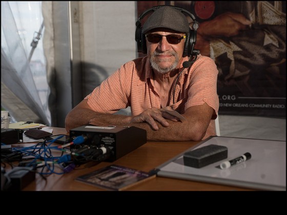 Live broadcast from Jazz Fest in progress [Photo by Ryan Hodgson-Rigsbee]