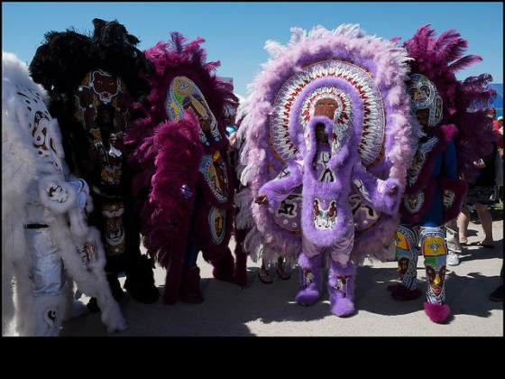 Creole Osceolas Indian Tribe during day two of Jazz Fest 2016 [Photo by Ryan Hodgson-Rigsbee]