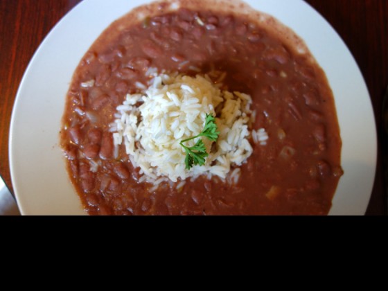 Vegetarian red beans and rice from Burks & Douglas at Food Area 1