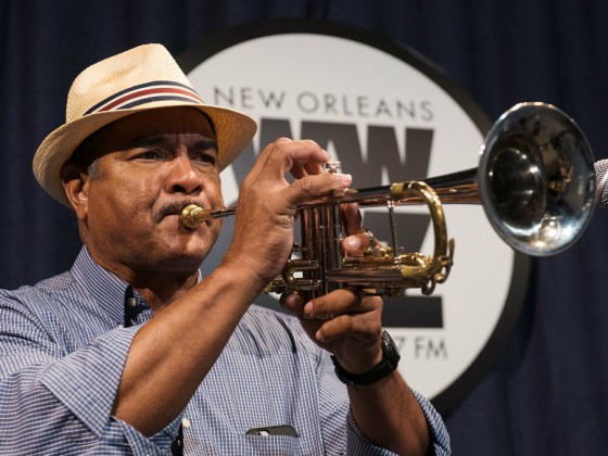 Wendell Brunious performing at our last pledge drive, October 2016 [Photo by Ryan Hodgson-Rigsbee]