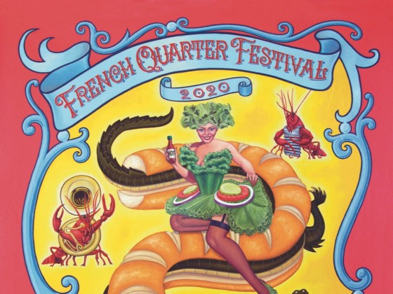Official poster for French Quarter Fest 2020 [Artist: Molly Magwire]