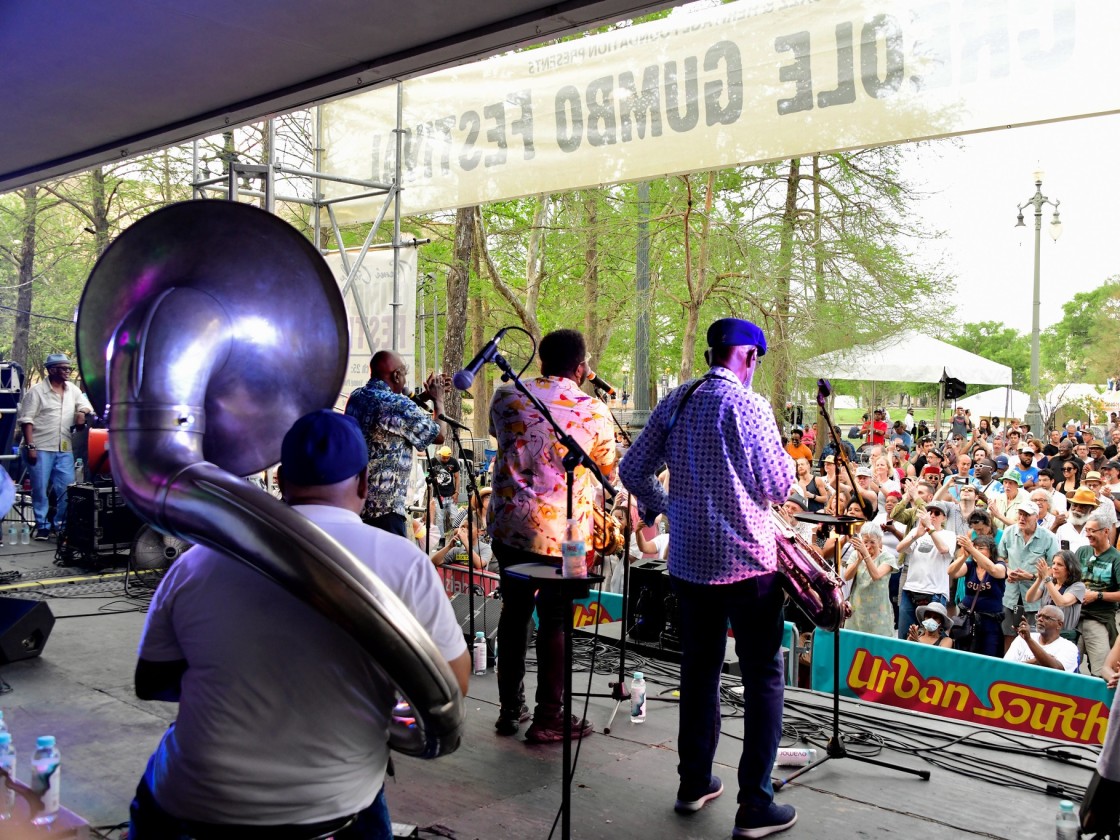 Dirty Dozen Brass Band at Treme Creole Gumbo Fest 2023 [Photo by Michael White]