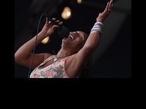 Charmaine Neville at Jazz Fest. Photo by Leon Morris.