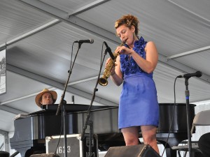 Tom McDermott & Aurora Nealand performing at Jazz Fest 2013