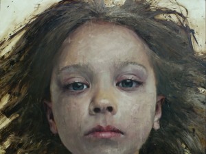 'Audrey,' oil on wood by Aron Belka