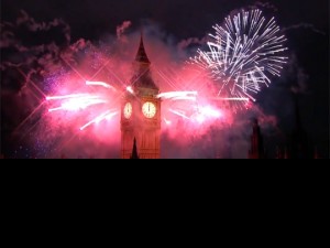 Big Ben and fireworks