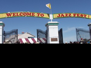 Welcome to Jazz Fest sign