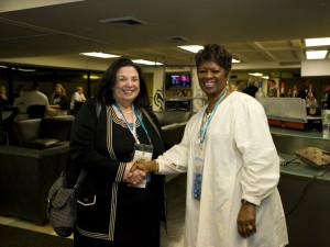 Carol Solomon with Irma Thomas [Photo by Ron Calamia for People's Health]