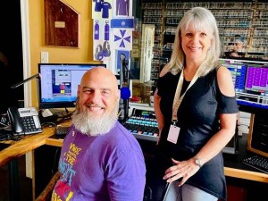 Murf Reeves and Sally Young in the studio, Sep. 2022