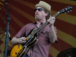 Jake Eckert of the New Orleans Suspects at Jazz Fest 2016 [Photo by Black Mold]