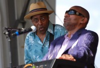 Butler impressing his guitarist at Jazz Fest 2009 [Photo by Hunter King]