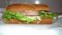 Turkey sandwich on deli paper